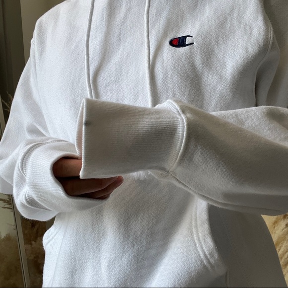 Champion Vintage Reverse Weave White Hoodie - Picture 4 of 16
